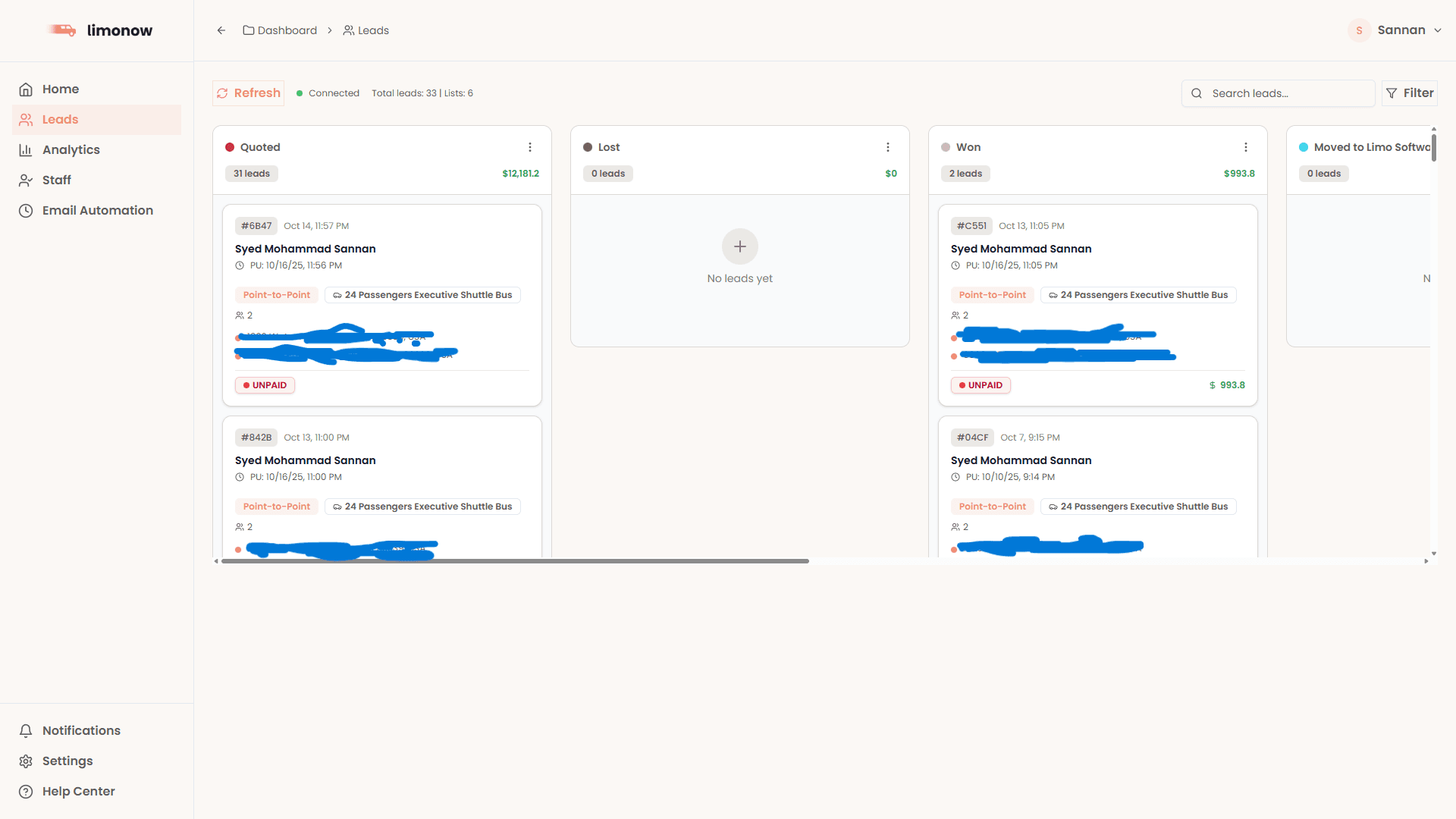 Lead Management Board